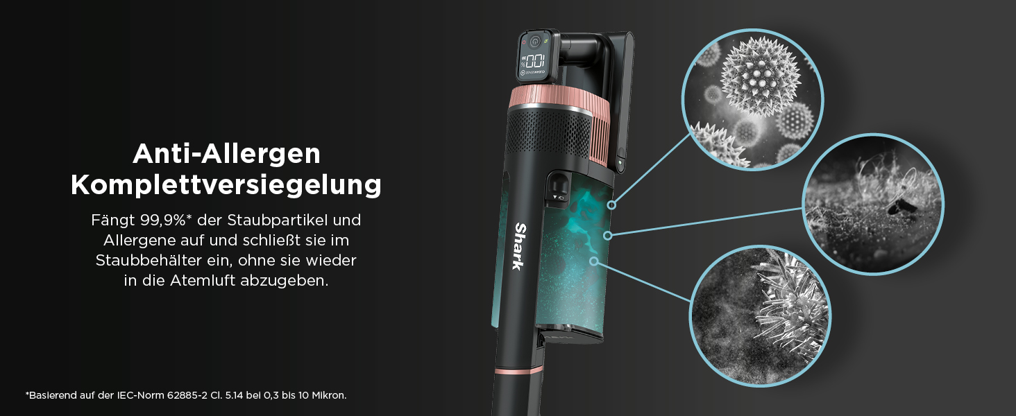 Shark Stratos Akku-Staubsauger anti allergen